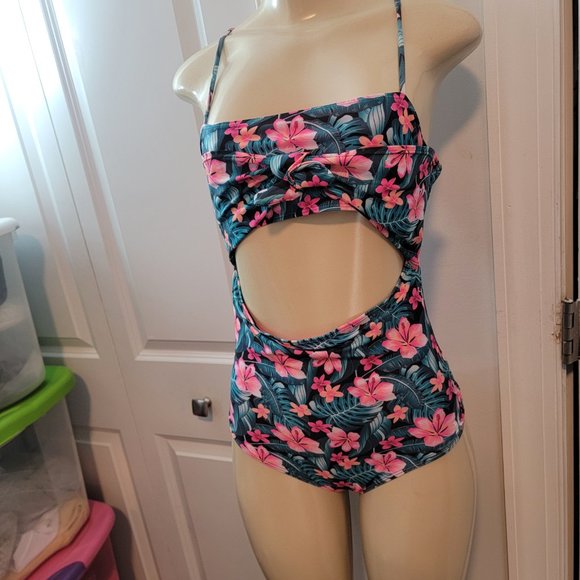 NWOT Hurley Girl's UPF 50+ One-Piece Swimsuit Multicolor - Picture 7 of 12